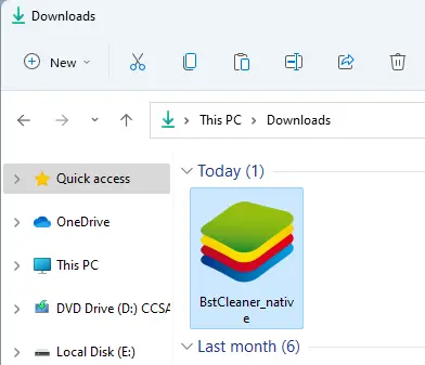 File explorer BstClearner