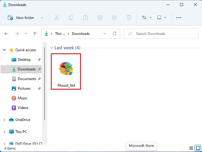 File explorer PAssist_Std