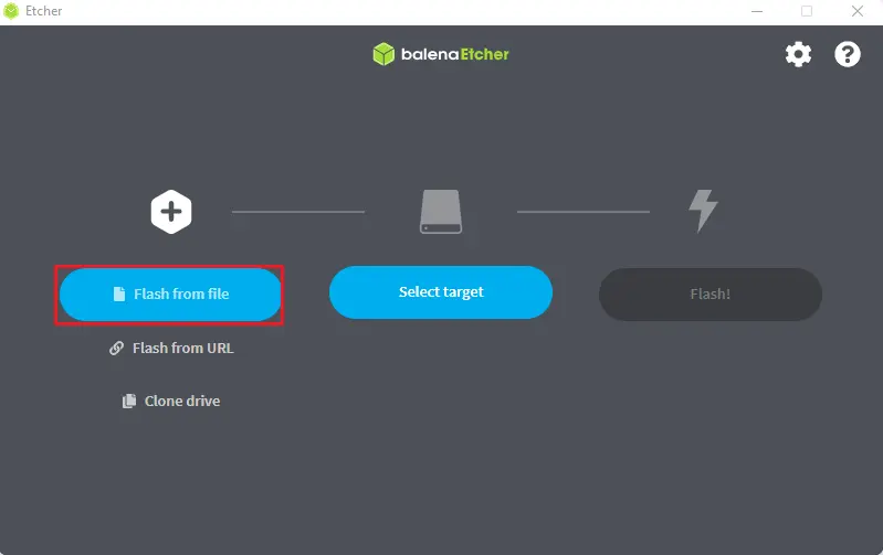 Flash from file balenaetcher