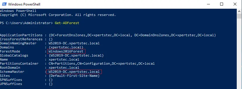 Get-ADFores PowerShell