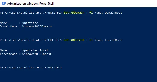 Get-addomain PowerShell