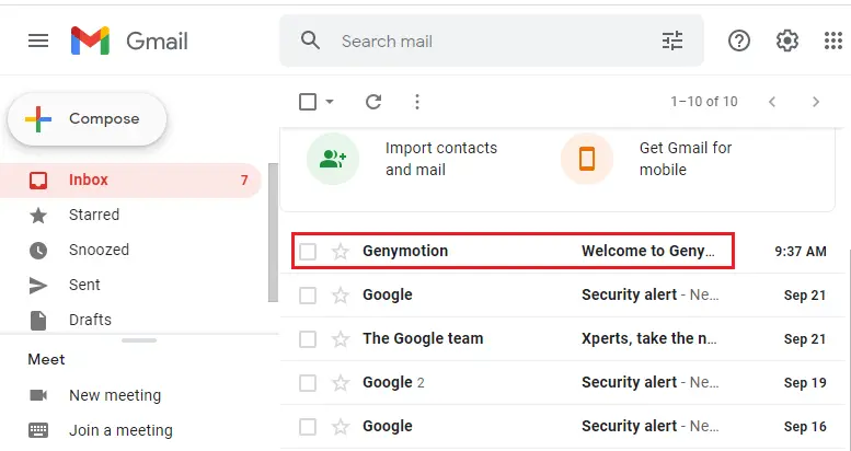 Gmail inbox