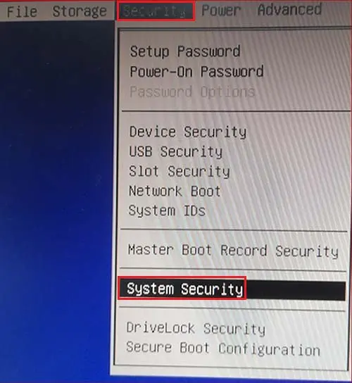 HP Hewlett system security