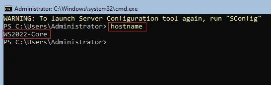 Hostname command