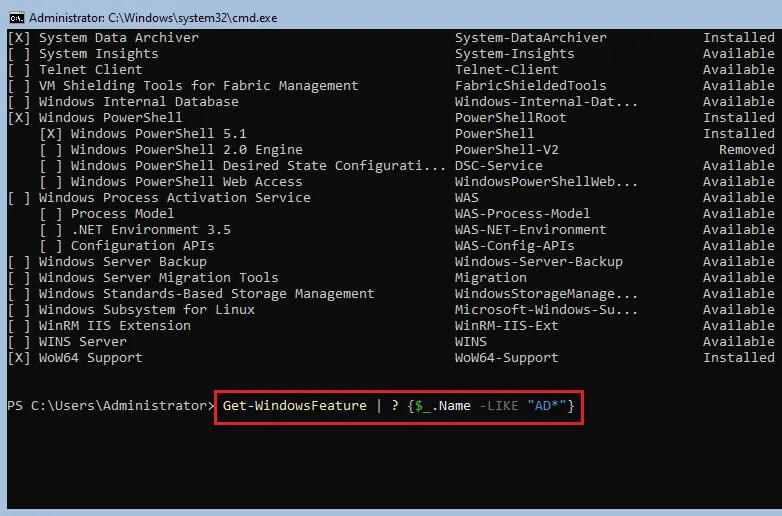 Install Active Directory Windows Server Core