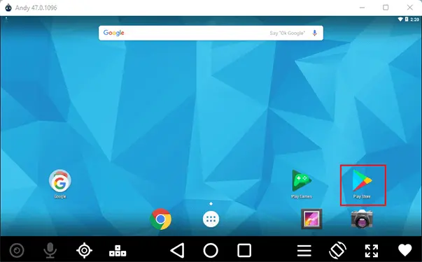 Install Andy Android Emulator