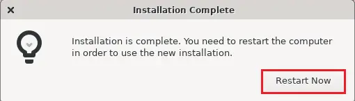 Install Enso OS installation complete