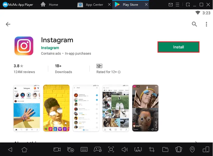 Install Instagram MuMu Emulator