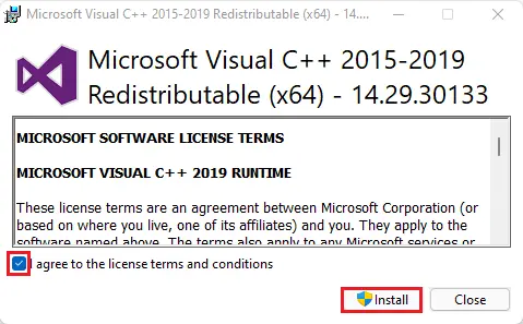 Install Microsoft Visual C++