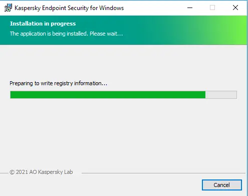 Installing Kaspersky Endpoint Security