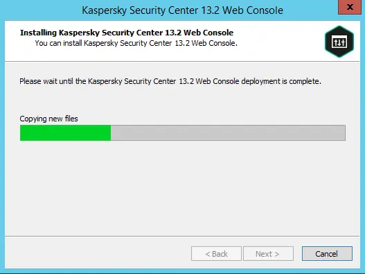 Installing Kaspersky Security Center 13.2 Web Console