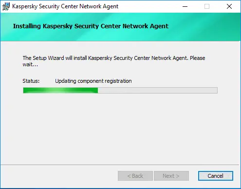 Installing Kaspersky network agent