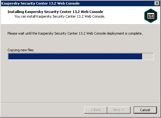 Installing Kaspersky web console