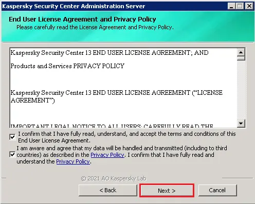 Kaspersky end user license agreement