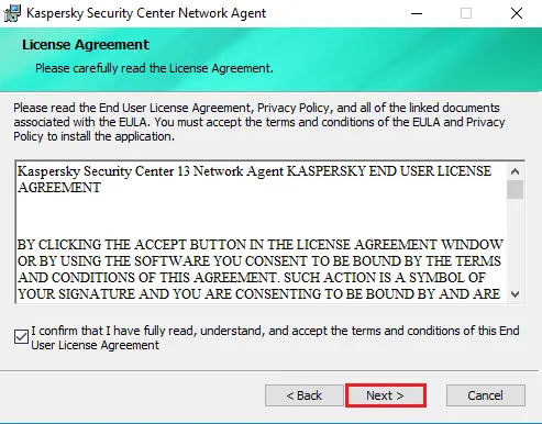 Kaspersky license agreement