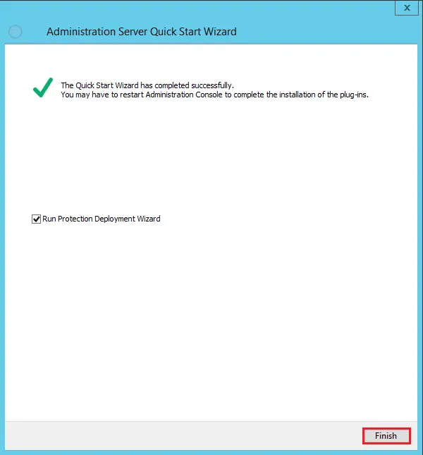 Kaspersky quick start wizard completed