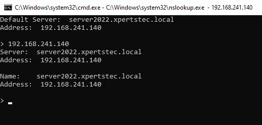 nslookup command