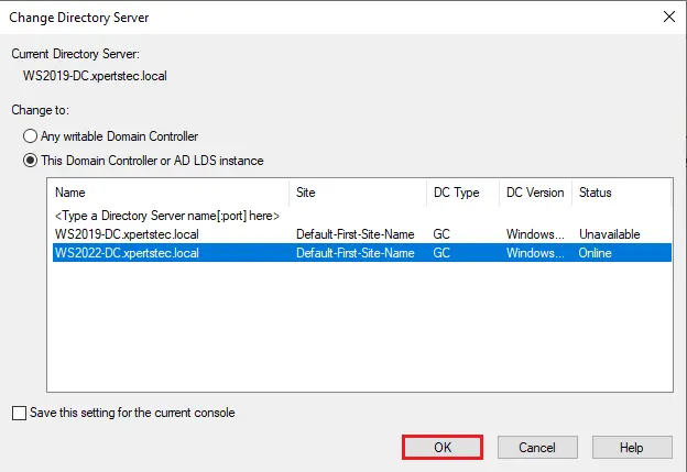 Migrate Operation Masters