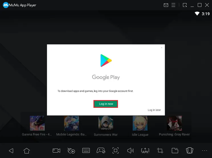 MuMu Player google paly sign in