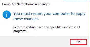 Must restart your computer