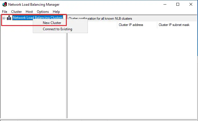 Network Load Balancing Manager