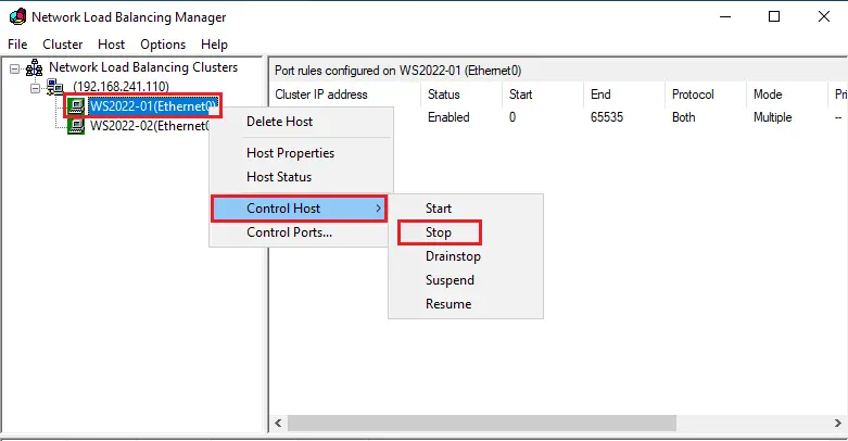 Network load balancing manager