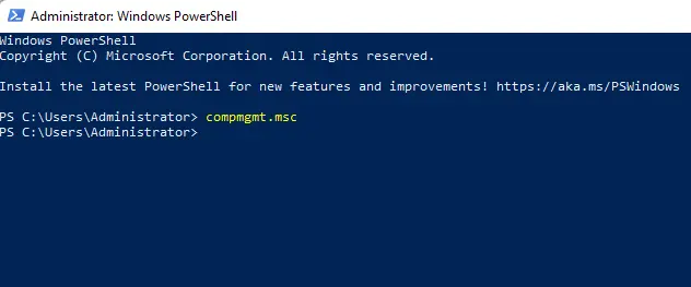 PowerShell mmc compmgmt.msc