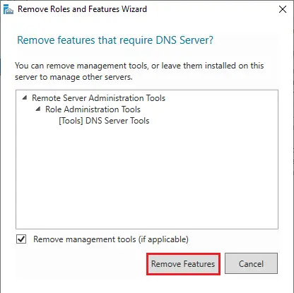 Remove features that are require