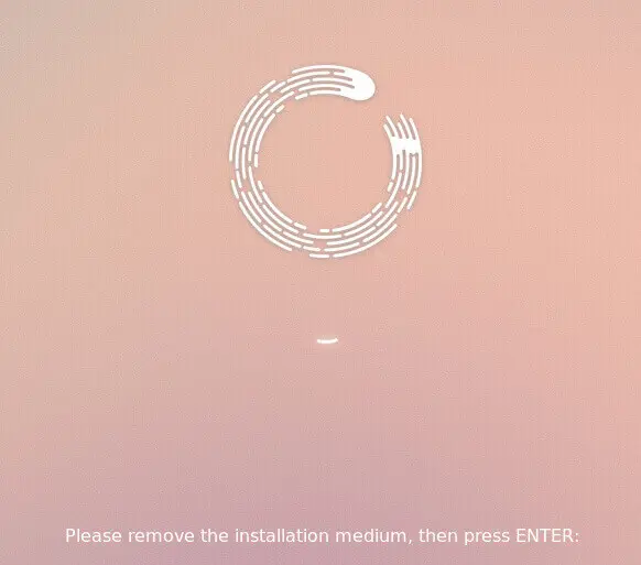 Remove the installation media Enso