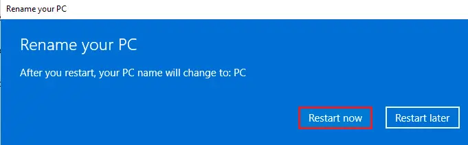 Rename your pc
