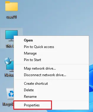 Right-click this PC