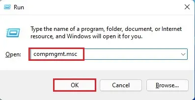 Run command compmgmt.msc