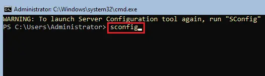 Sconfig command