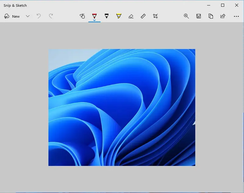 Screenshot snip & sketch tool