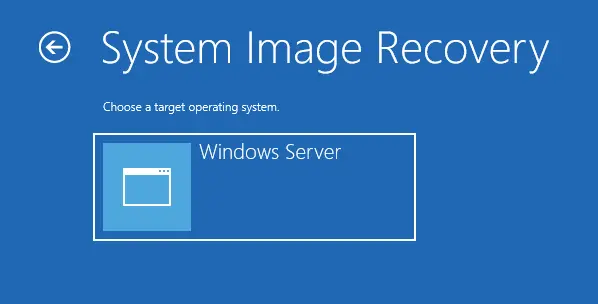 System image recovery server 2022