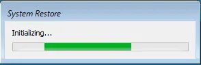 System restore initializing