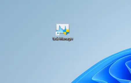 Task manager shortcut on desktop