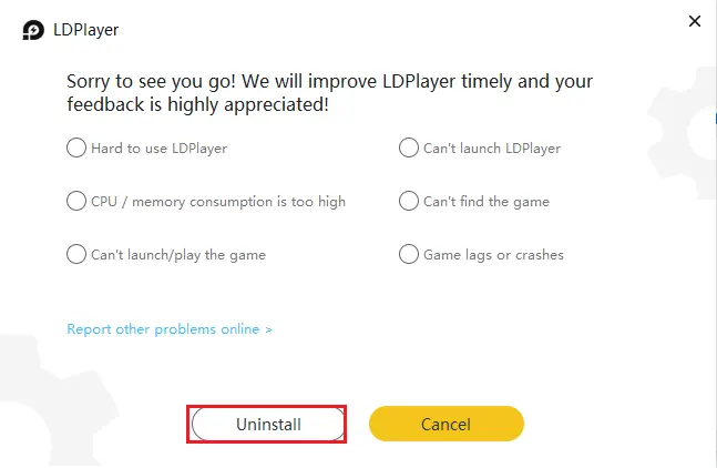 Uninstall LDPlayer Emulator