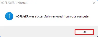 Uninstall koplayer