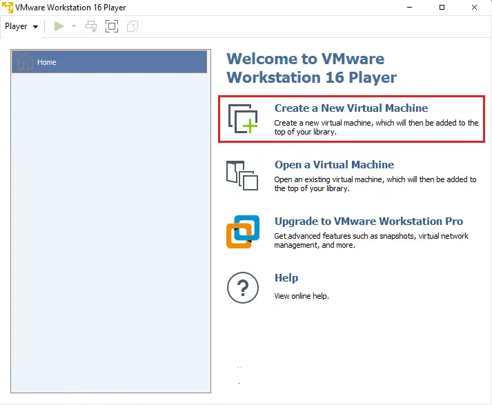 VMware Workstation Player 16