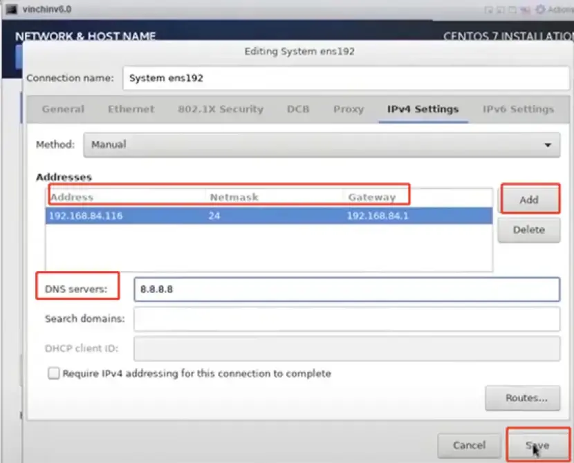 Vinchin Backup ipv4 DNS