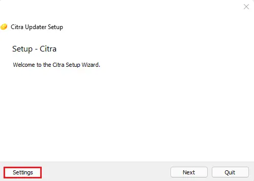 Welcome to Citra setup wizard