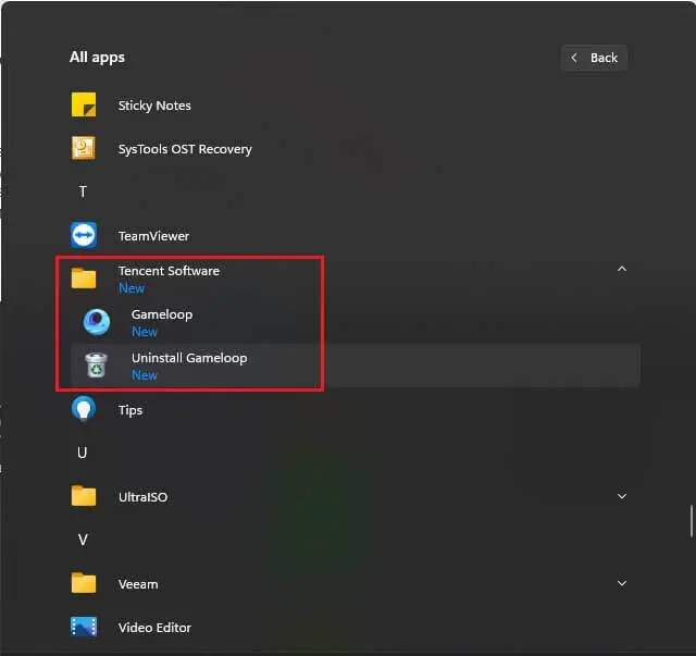 Windows 11 all apps