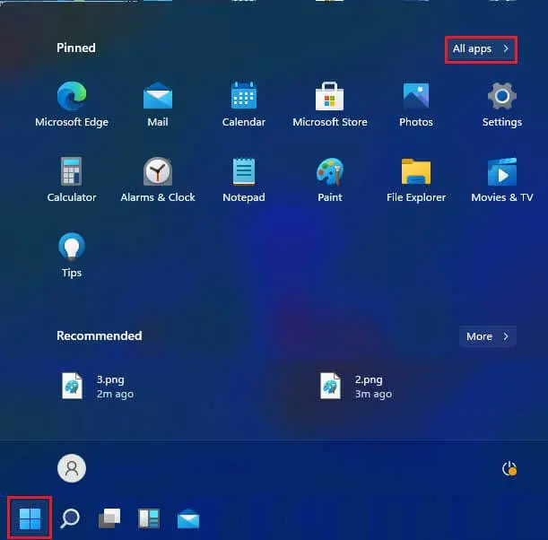 Windows 11 all apps