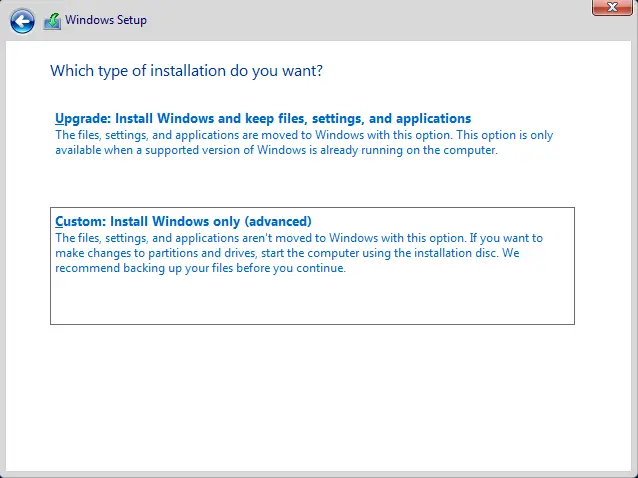 Windows setup server 2022 core