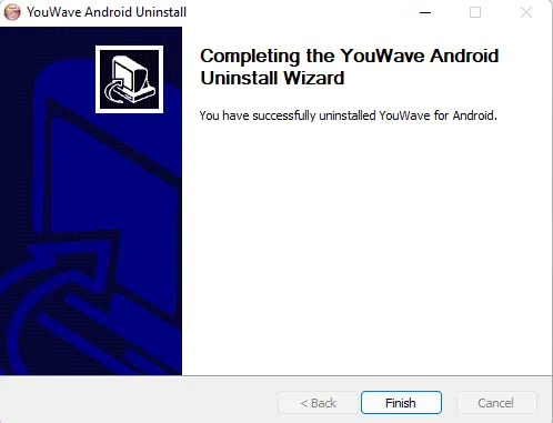 YouWave successfully uninstalled