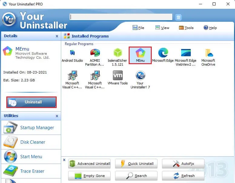 Your uninstaller