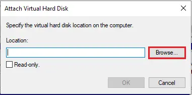 attach virtual hard disk