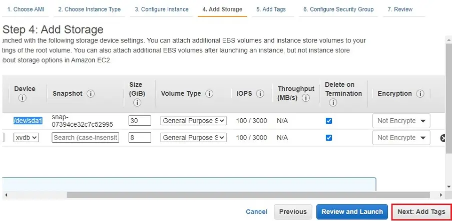 aws add storage