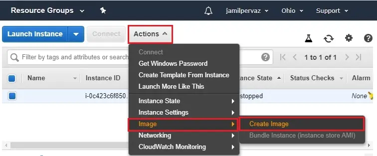 aws create image